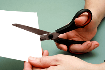 Related image: Edit, edit, edit some more. (Cutting a piece of paper with scissors)